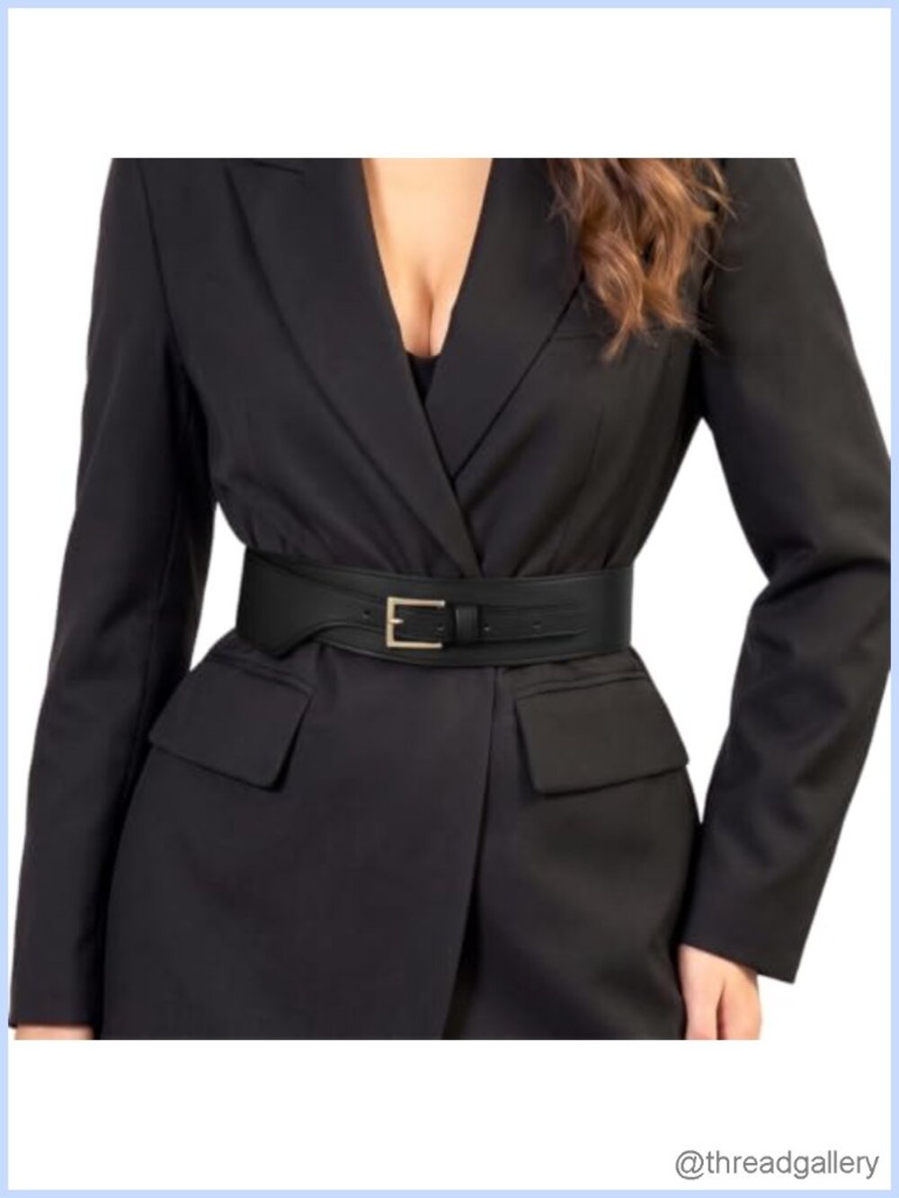 Women Wide Elastic Belt Faux Leather Cinch Corset Belt for Dress